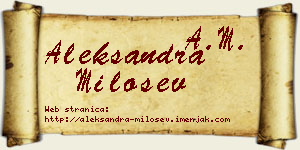 Aleksandra Milošev vizit kartica